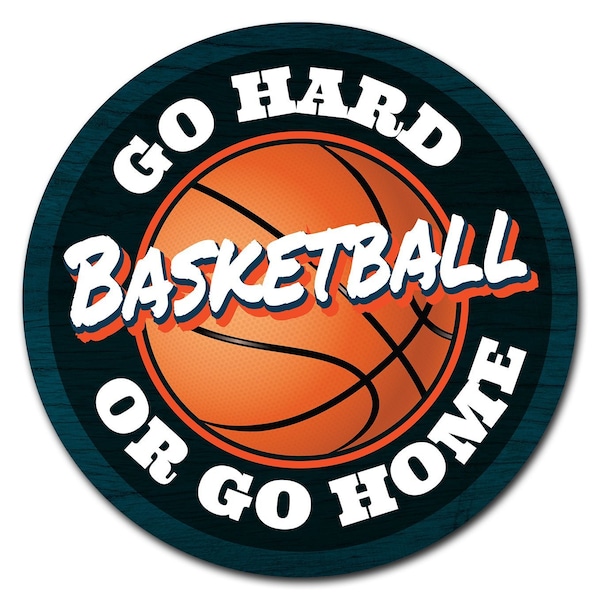 Basketball Circle Vinyl Laminated Decal